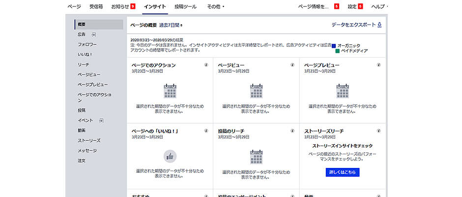 Facebookインサイト